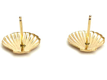 14KGF Seashell Studs , Sku#512-4