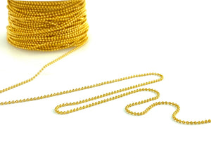 14KGF 1.0mm Bead Chain Footage Spool, 14KGF, 14K Gold Filled, 14K Gold Fill, 14K Gold, Sku: 4013705S25