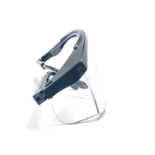 Clear safety glasses with black temples and top bar , SKU #SS11OAF