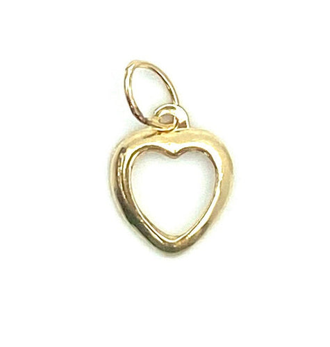 14KGF Heart Charm , Sku#359-C
