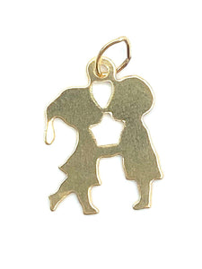 14KGF Kissing Boy and Girl , Sku#541-C