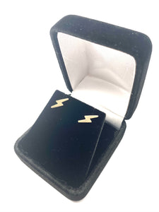 14KGF lightning bolt studs, 14K gold filled