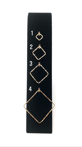 14KGF Diamond Hammered, textured, 14K gold filled