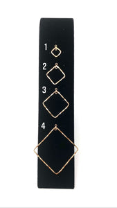 14KGF Diamond Hammered, textured, 14K gold filled