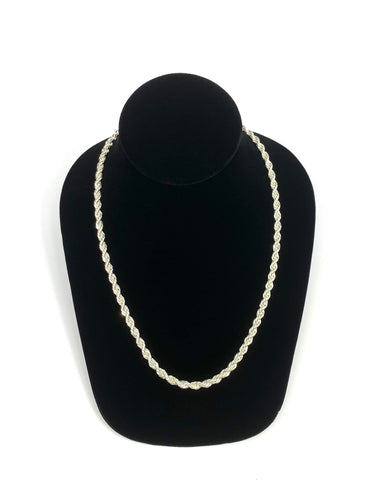 20” 4mm Sterling Silver Rope Chain, Sku: S5FRLC-20