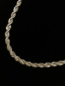 20” 4mm Sterling Silver Rope Chain, Sku: S5FRLC-20