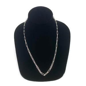 20” Sterling Silver Elongated Chain, Sku:S4002LC-20