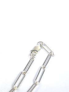 20” Sterling Silver Elongated Chain, Sku:S4002LC-20