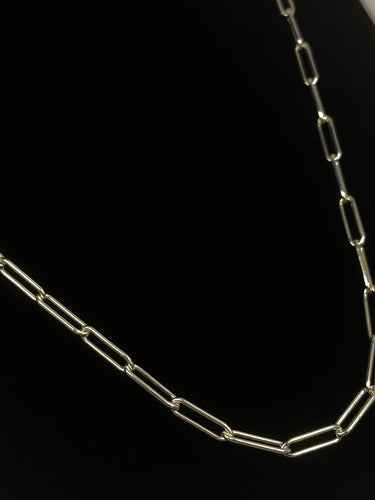 22” 3mm Sterling Silver Elongated Chain, Sku: S4002LC-22