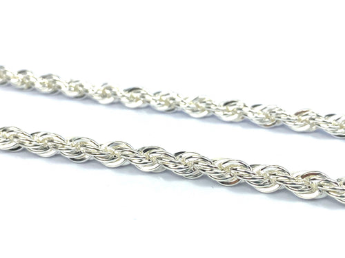 20” 5mm Sterling Silver Rope Chain, Sku: S5FRLC-20