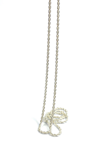 24” 2mm Sterling Silver Rope Chain, Sku: S25FRLC-24