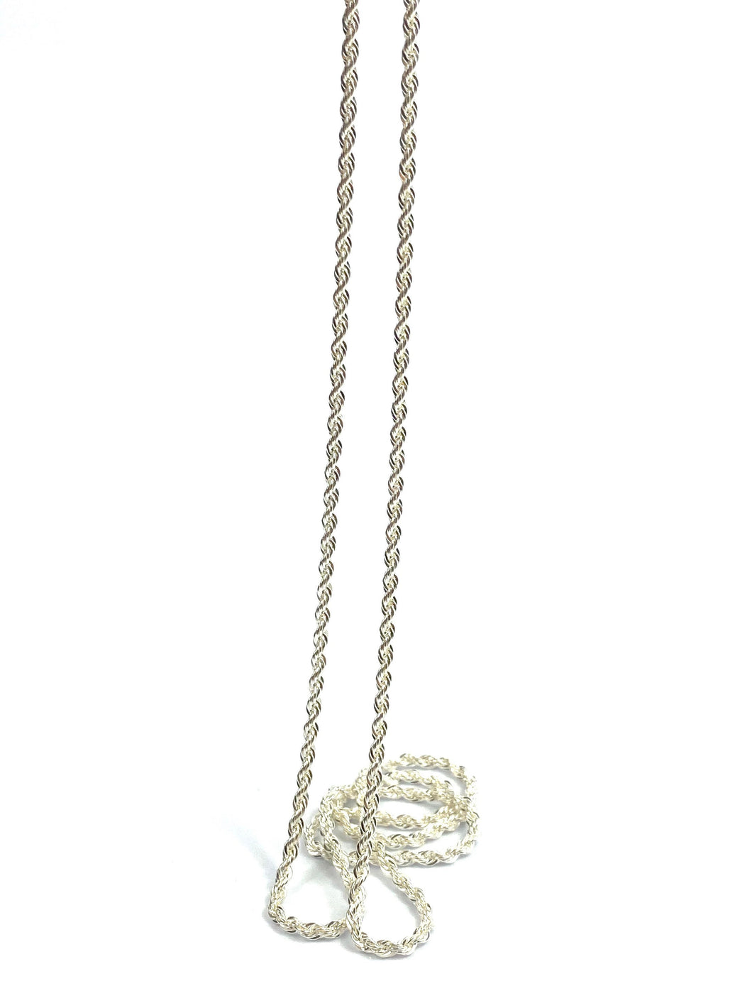 24” 2mm Sterling Silver Rope Chain, Sku: S25FRLC-24