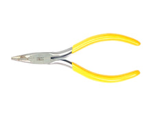 Chain nose plier , ( SMOOTH ) , yellow handles , SKU# 07072