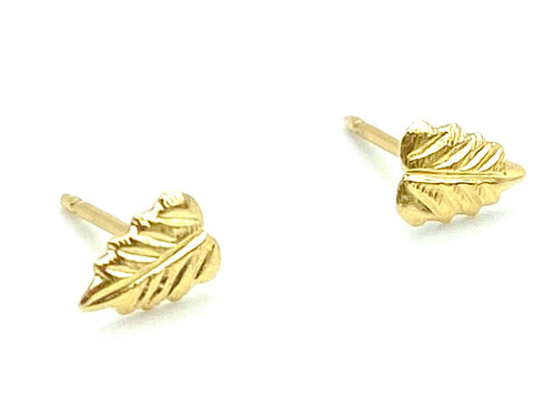 14KGF Leaf Studs , Sku#500-4