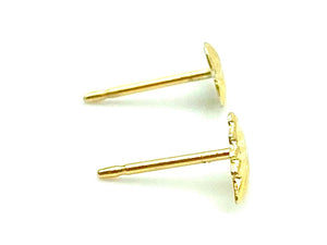 14KGF Leaf Studs , Sku#500-4
