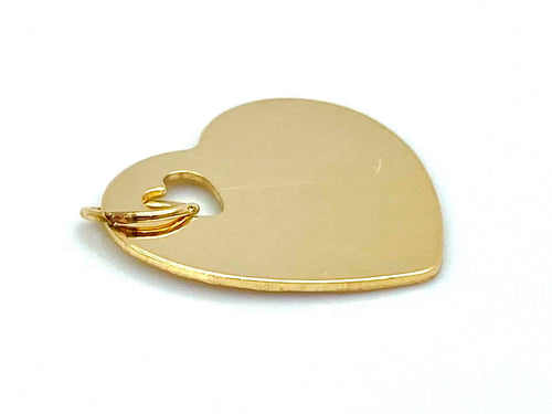 14KGF Heart Charm , Sku#2495