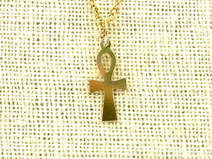 14KGF Cross Charm , Sku#1372-C