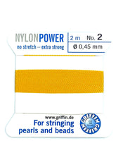 Nylon Power Bead Cord Amber