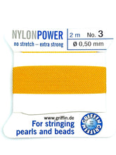 Nylon Power Bead Cord Amber