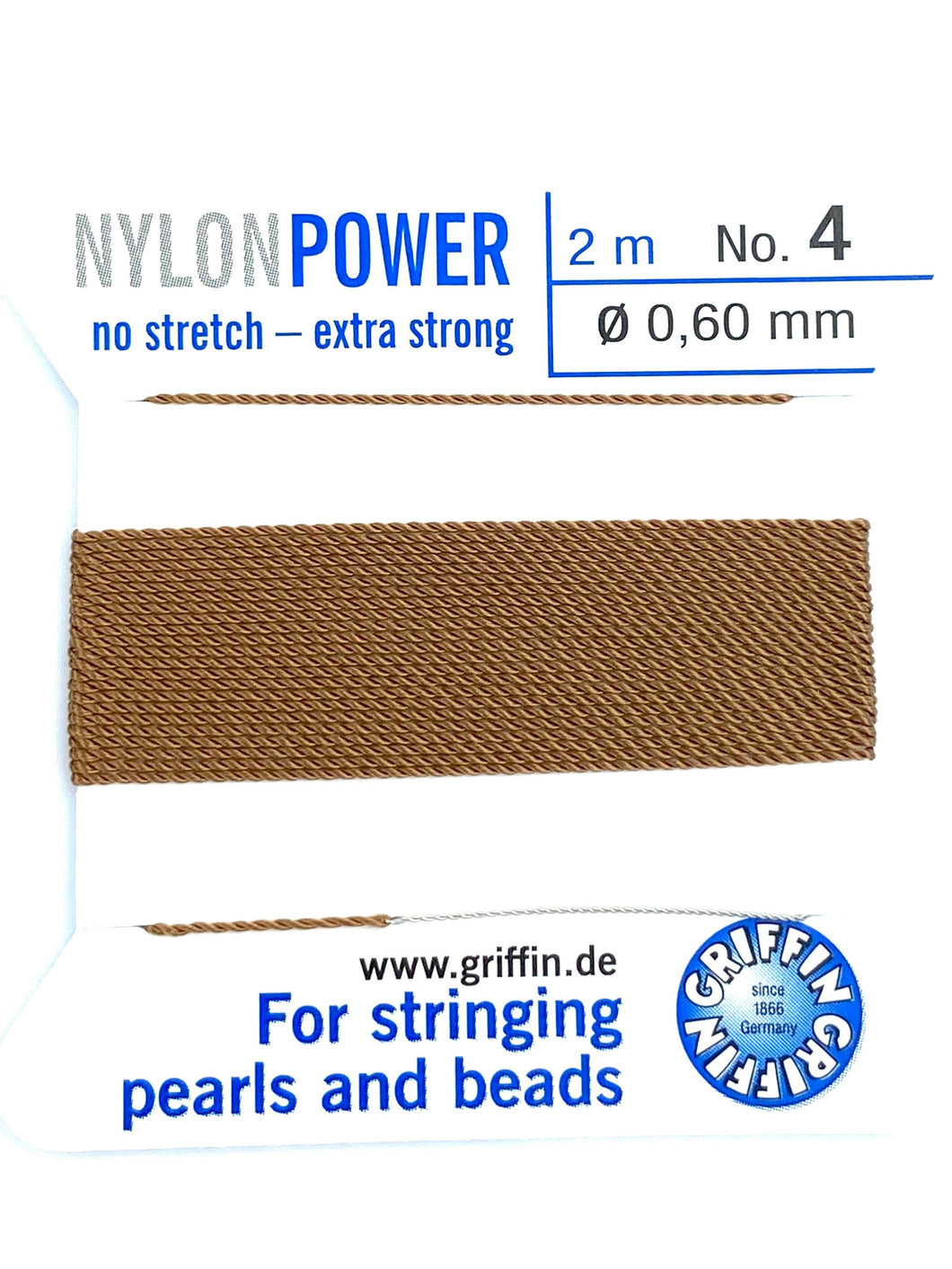 Nylon Power Bead Cord Beige