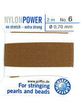 Nylon Power Bead Cord Beige