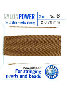 Nylon Power Bead Cord Beige