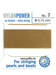 Nylon Power Bead Cord Beige