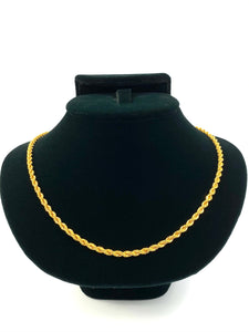 14KGF 16” 3mm Rope Chain, 14KGF, 14K Gold Filled, 14K Gold Fill, Sku:FRRC-16.3