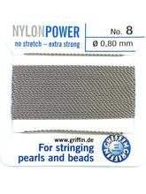 Nylon Power Bead Cord Grey