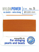 Nylon Power Bead Cord Cornelian