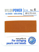 Nylon Power Bead Cord Cornelian