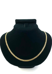 14KGF 18” 3mm Cuban Curb Chain, 14KGF, 14K Gold Filled, 14K Gold Fill, 14K Gold, Sku:S3309CHR-18