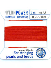 Nylon Power Bead Cord Coral