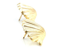 14KGF Seashell Studs , Sku-#T71-1