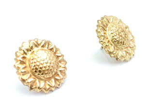 14KGF Sunflower Studs , Sku#1802-4