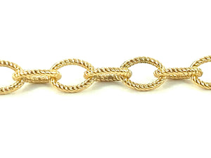 14KGF 4.2mm Screw Wire Cable Chain Rolls, 14K Gold Filled, 14K Gold Fill, Sku:SM417