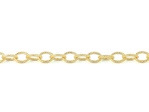 14KGF 4.2mm Screw Wire Cable Chain Rolls, 14K Gold Filled, 14K Gold Fill, Sku:SM417