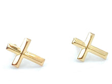 14KGF Cross Studs , Sku#594-4