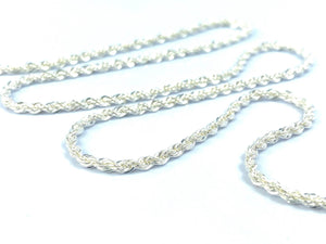 2.5mm Sterling Silver Rope Chain, Sku: S2.5FRLC-18