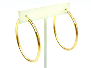 14KGF Hoop earrings , Sku#120 C-Z 4 GF