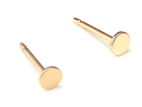 14KGF Circle Studs , Sku#1.020-4