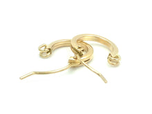 14KGF Hoop Earrings , Sku#070 SQ C000 GF