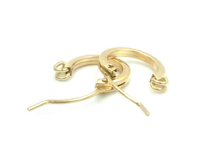 14KGF Hoop Earrings , Sku#070 SQ C000 GF