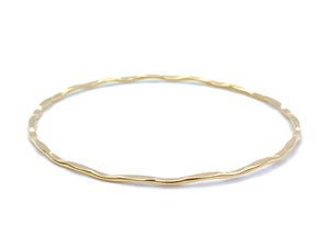 14KGF Hammered Bangles , Sku#67 MM HMM BRC