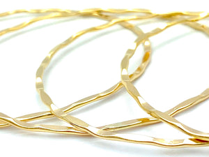 14KGF Hammered Bangles , Sku#67 MM HMM BRC