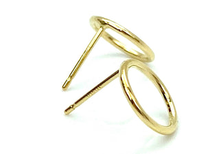 14KGF 10mm Round Wire Post Earring , Sku#400C10P