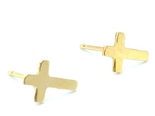 14KGF Cross Studs , Sku#22.020-4