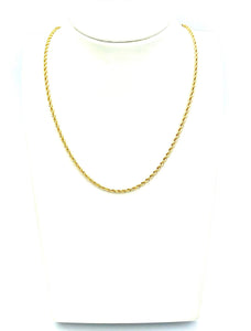 2.5mm French Rope Chain Necklace 16” 18” 20” 22” 24” , 14K Gold Filled
