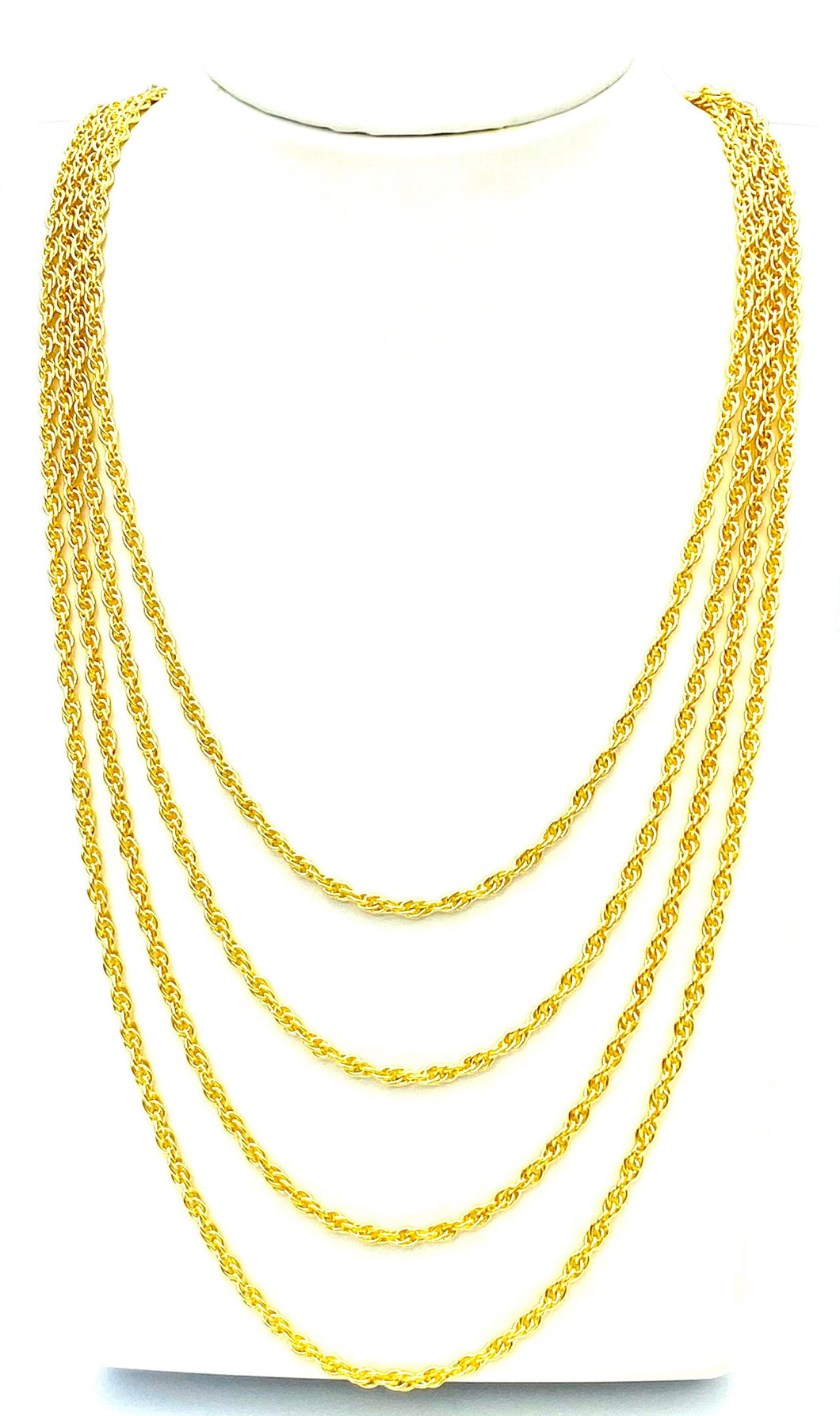 14KGF Double Rope Chain 18” 20” 22” 24” , Sku#15R