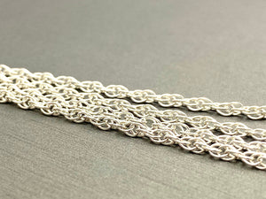 Sterling Silver Double Rope Chain 18” 20” 22” 24”, Sku#15R